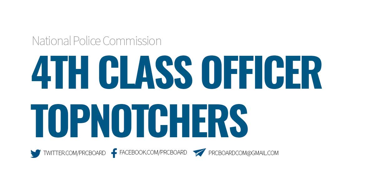 4th Class Officer Topnotchers NAPOLCOM Exam Results