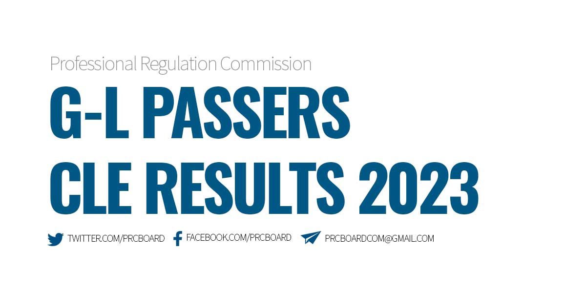 G-L Passers CLE Results August 2023