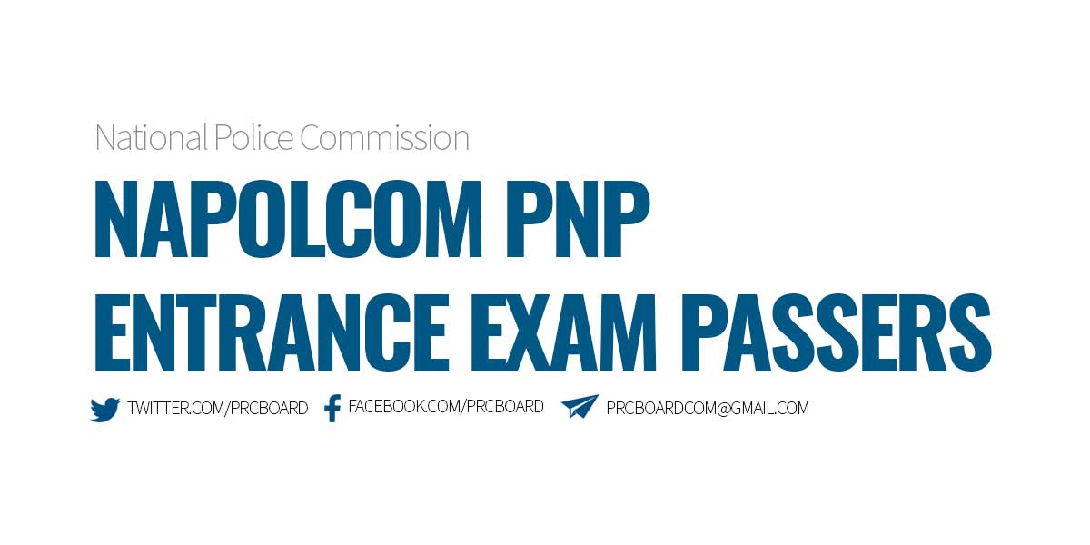 NAPOLCOM PNP Entrance Exam Passers