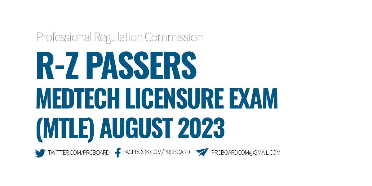RZ Passers MTLE Result August 2023
