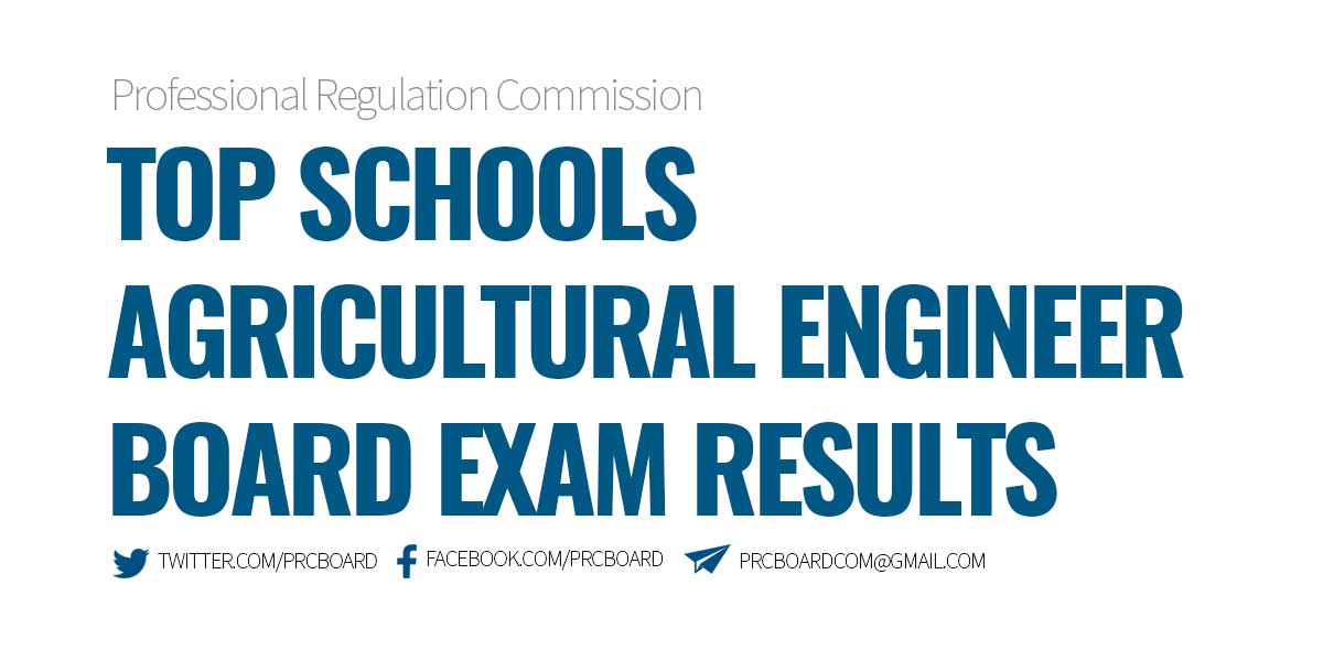 Agricultural Engineering Licensure Exam Results, Top Schools