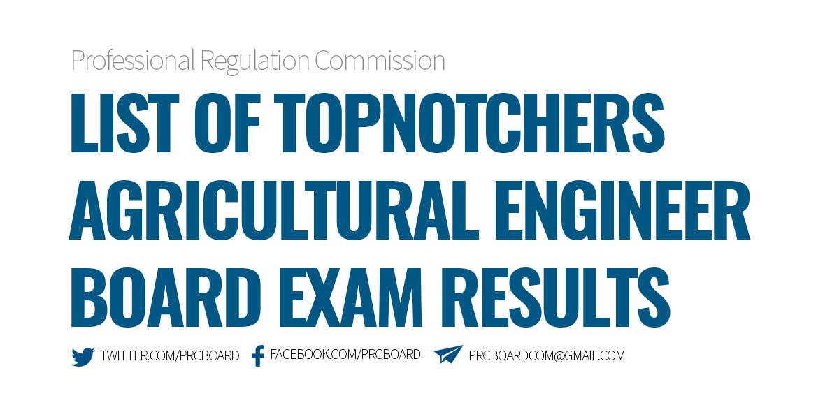 September 2023 Agriculture Engineer Board Exam Results, Top 10 Examinees