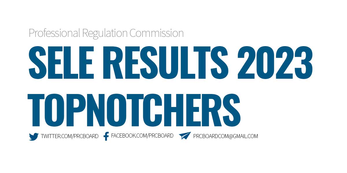 SELE Results August 2023 List of Topnotchers