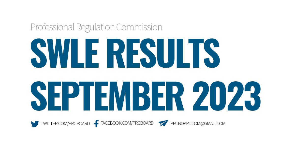 SWLE Results September 2023