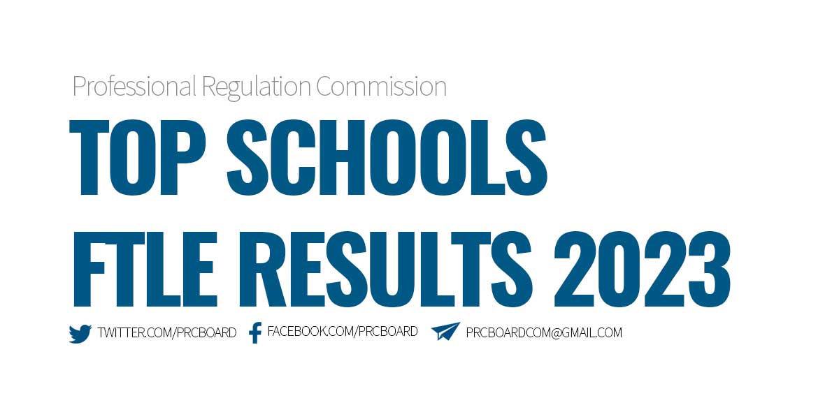 FTLE Results October 2023 Top Schools