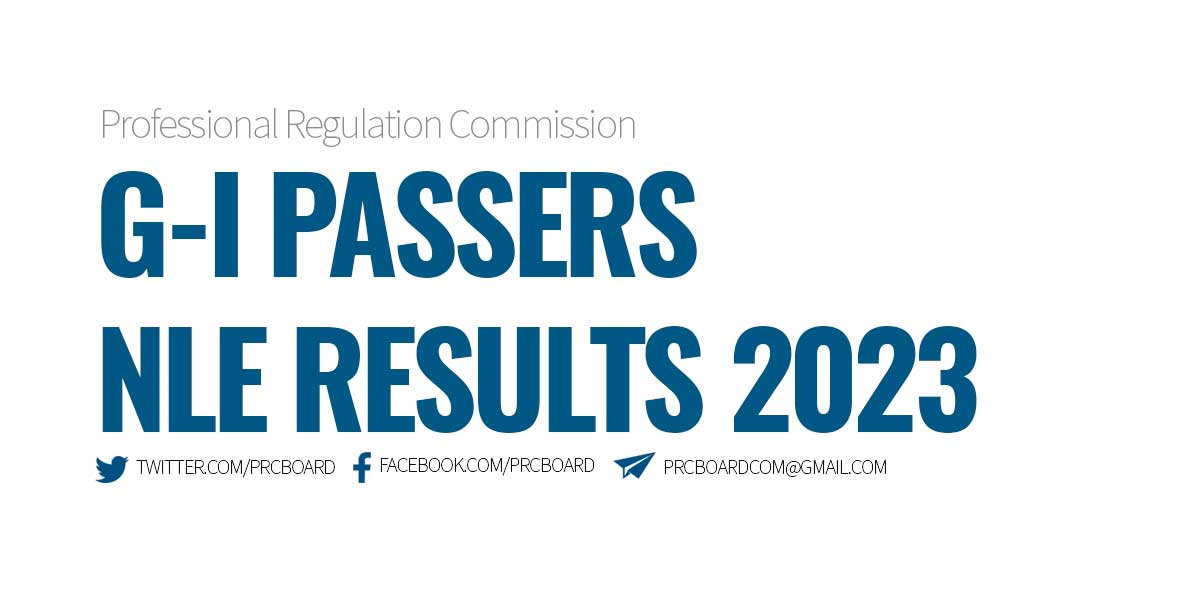 G-I Passers NLE Results 2023