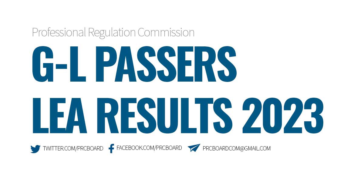 G-L Passers LEA 2023 Results