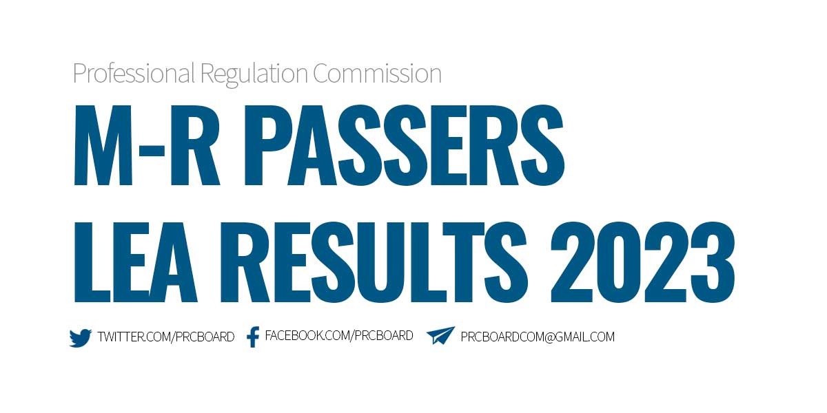 M-R Passers LEA 2023 Results