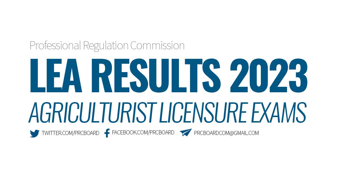 November 2022 Agriculturist Licensure Exam Results and Passers