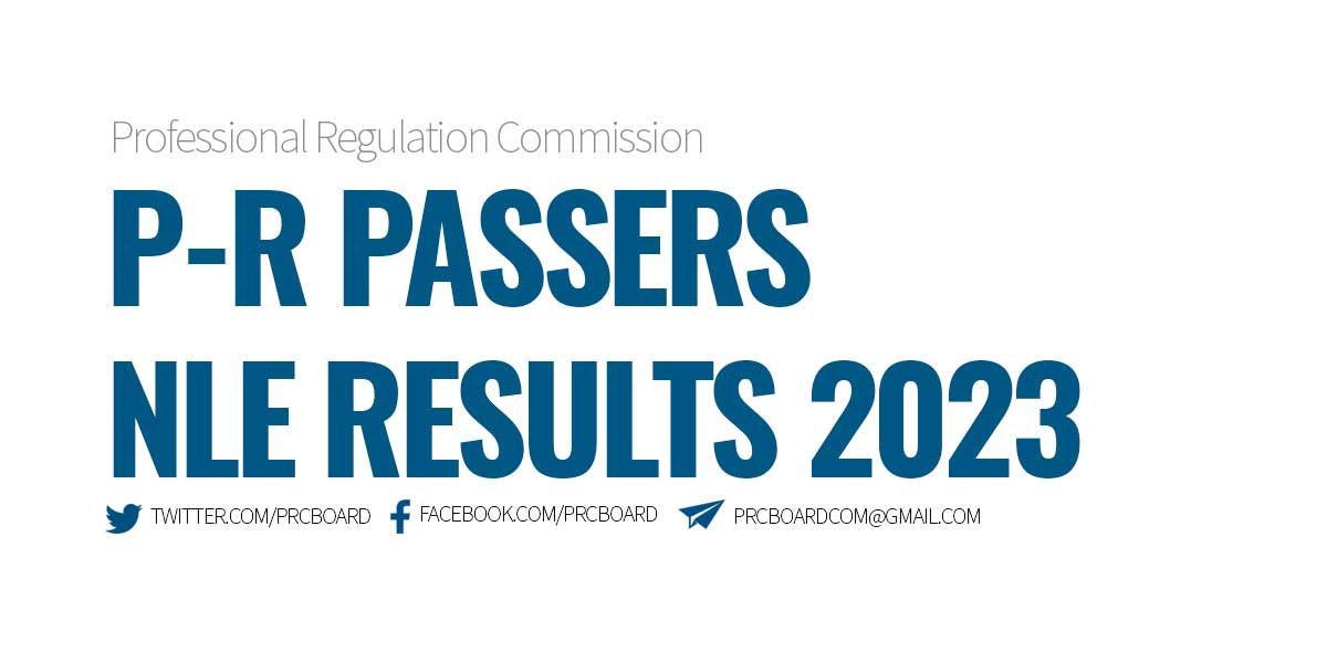 P-R Passers NLE Results 2023