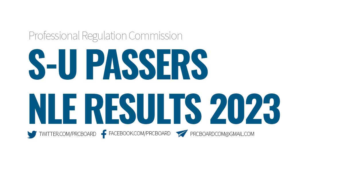 S-U Passers NLE Results 2023