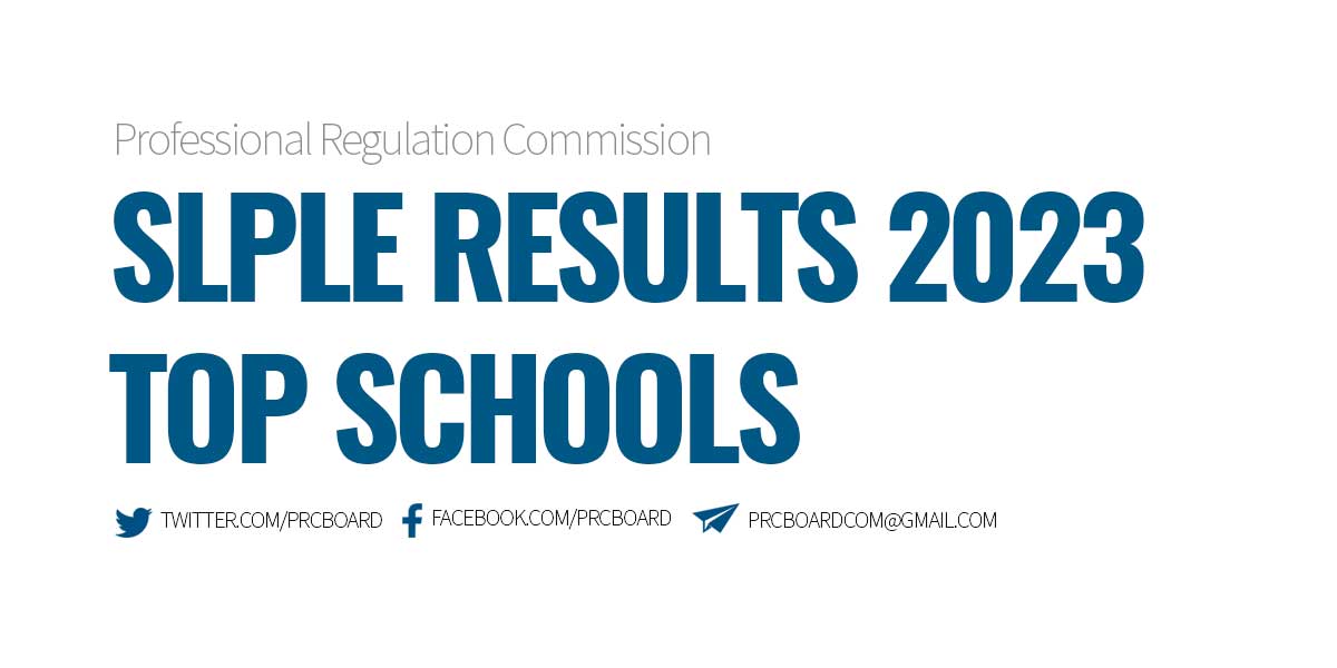 Top Schools SLPLE Results November 2023