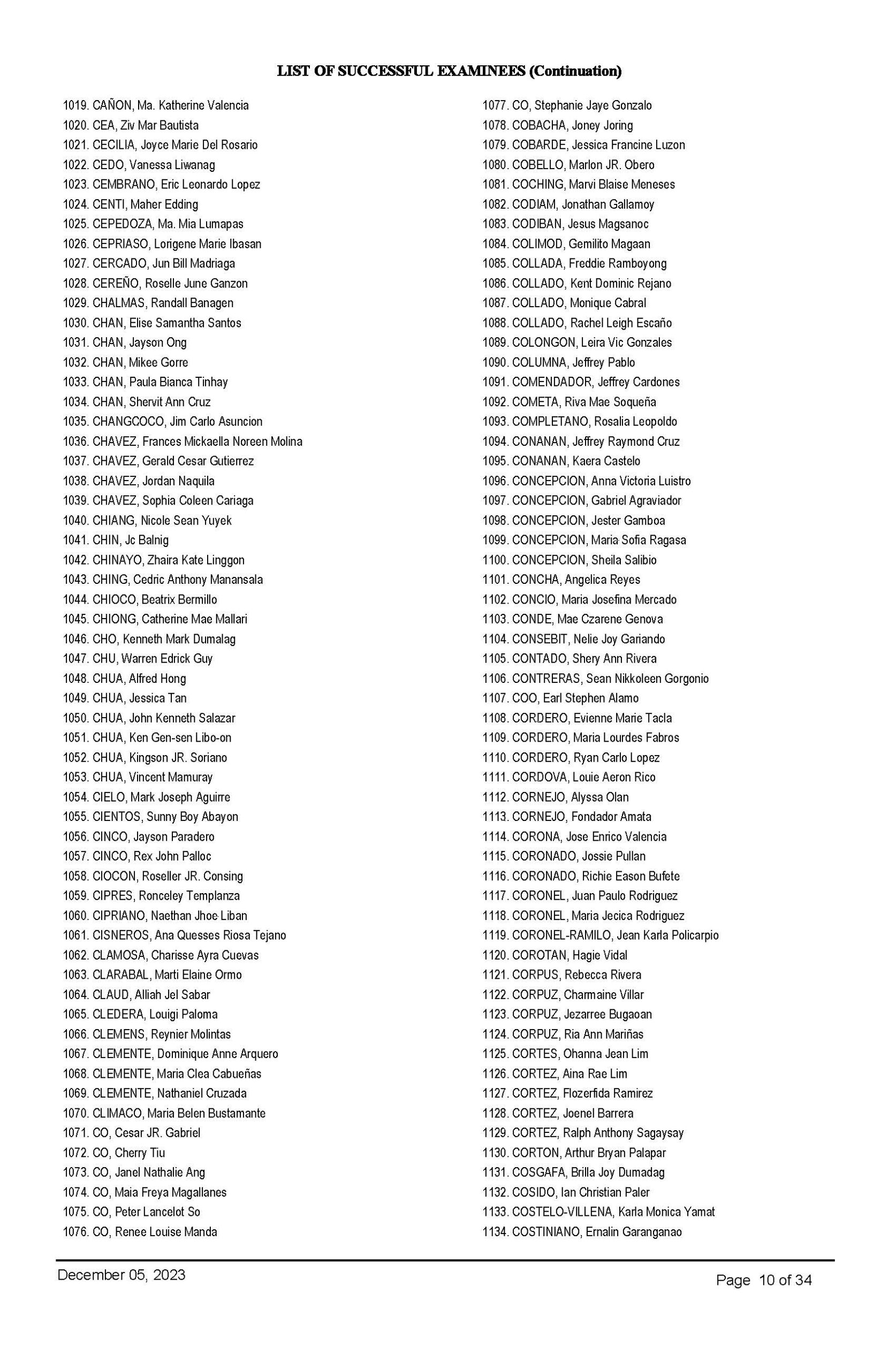 Bar Exam Results 2023 List of Passers and Topnotchers