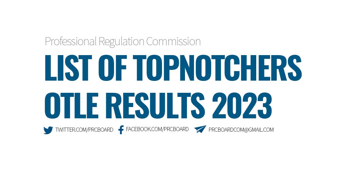 OTLE December 2023 Results - Topnotchers