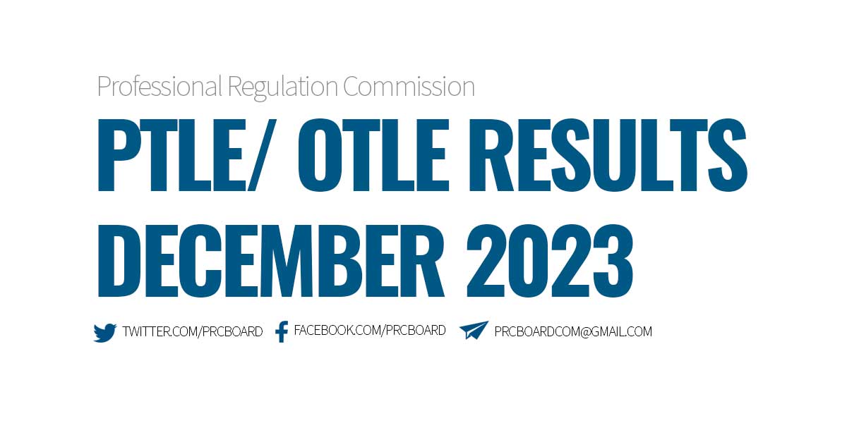 PTLE OTLE Results 2023