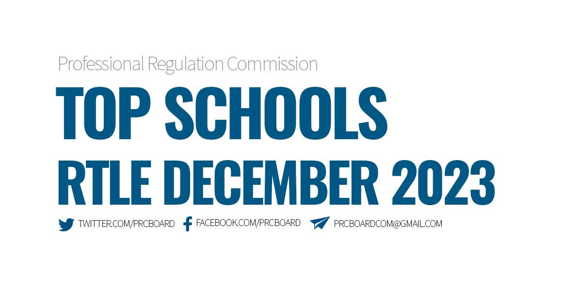 RTLE Top Schools December 2023