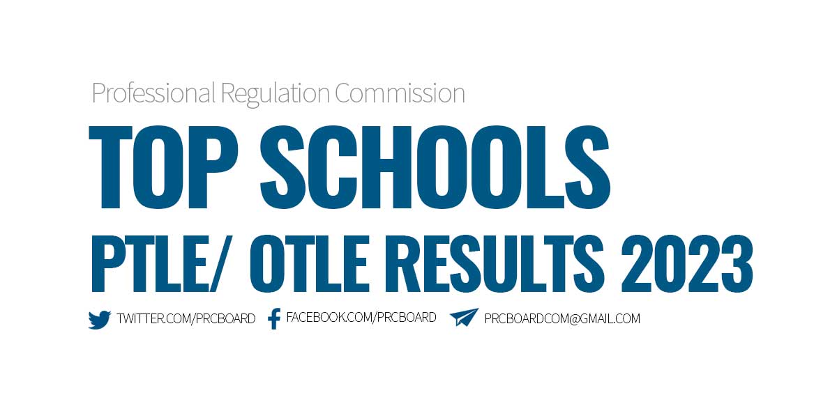 Top Schools - PTLE OTLE Results 2023