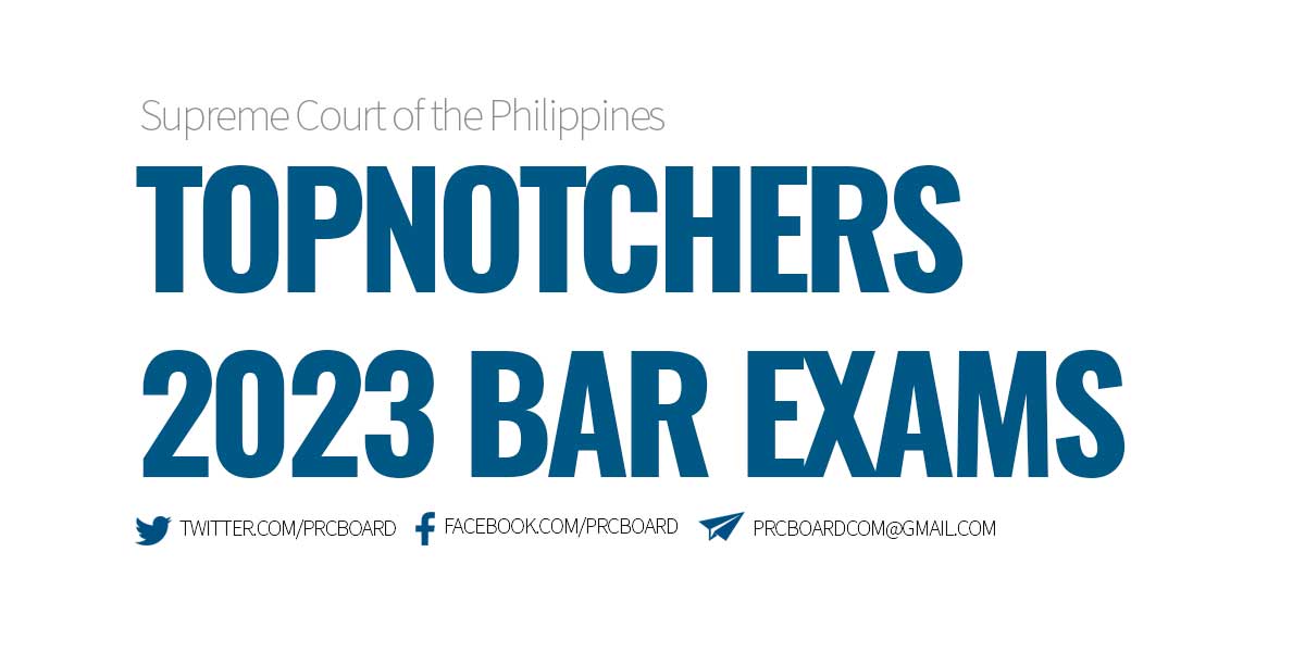 2023 Bar Exam Results List of Topnotchers
