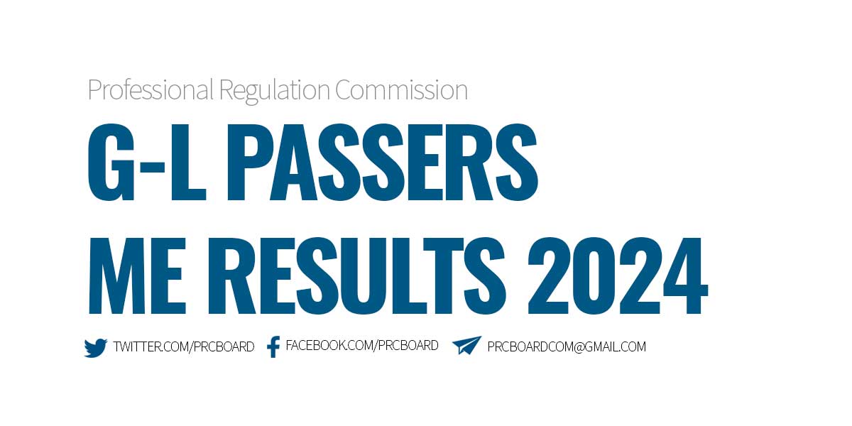 G-L Passers February 2024 Mechanical Engineer Board Exam Results