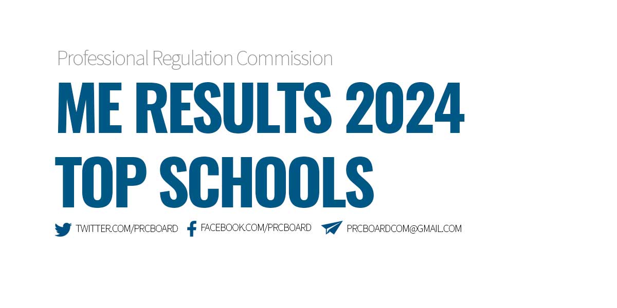 TOP SCHOOLS February 2024 Mechanical Engineer Board Exam MELE Results