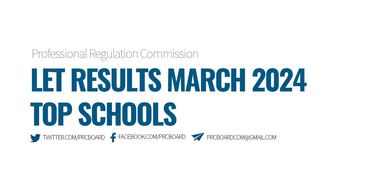 LET Results March 2024 - Top Schools