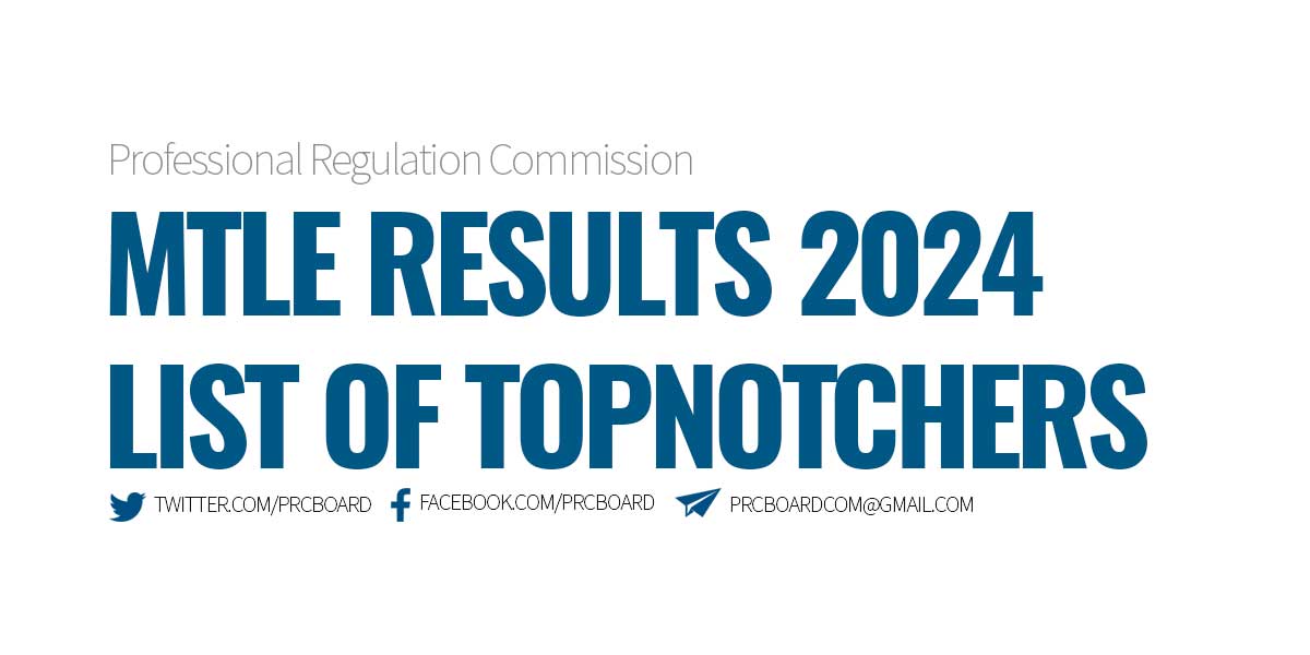 MTLE Results March 2024 List of Topnotchers