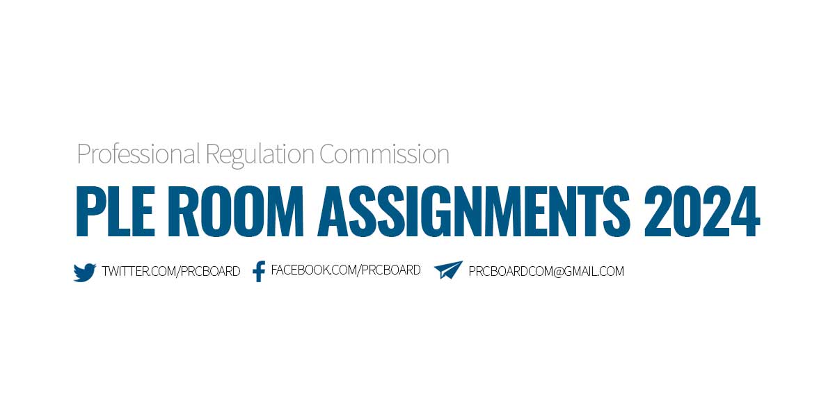 ROOM ASSIGNMENTS April 2024 Physician Licensure Exam (PLE)