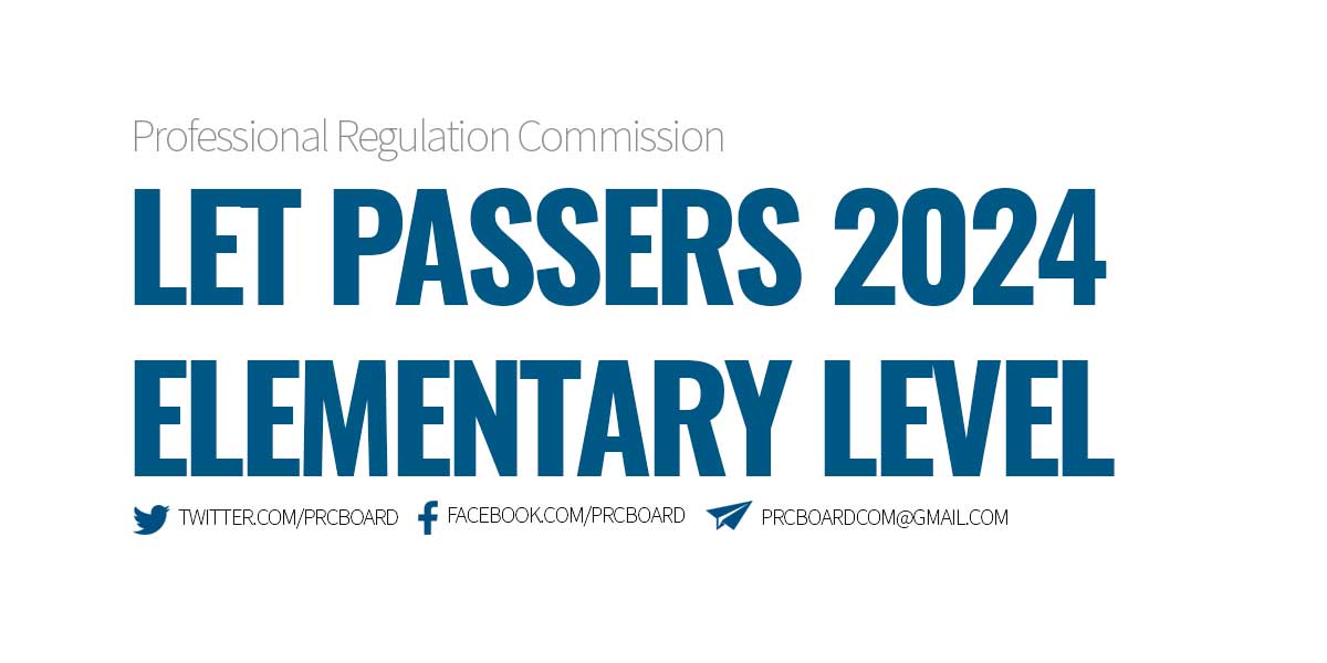 March 2024 LET Result Elementary List of Passers Alphabetical