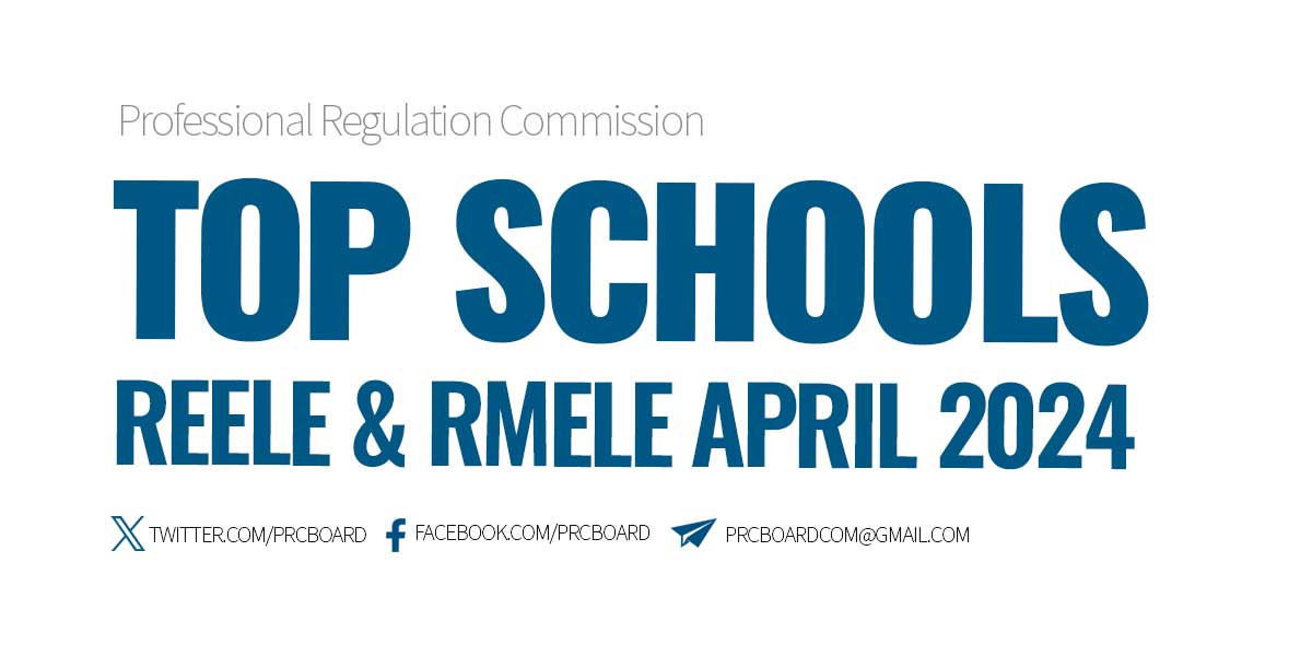 TOP SCHOOLS April 2024 REELE and RMELE Electrical Engineer Board Exam