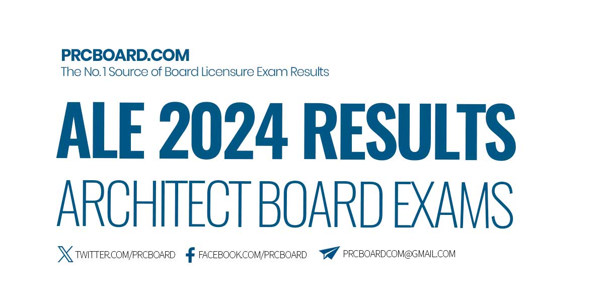 ALE RESULT June 2024 Architect Licensure Exam, List of Passers