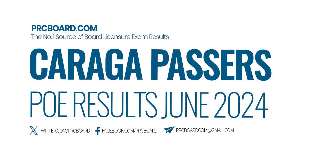 CARAGA Passers June 2024 Penology Officer Exam POE Results