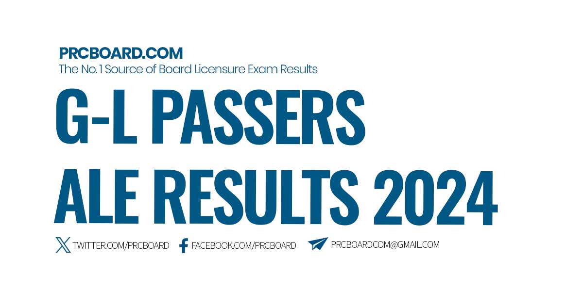 GL Passers ALE Results June 2024