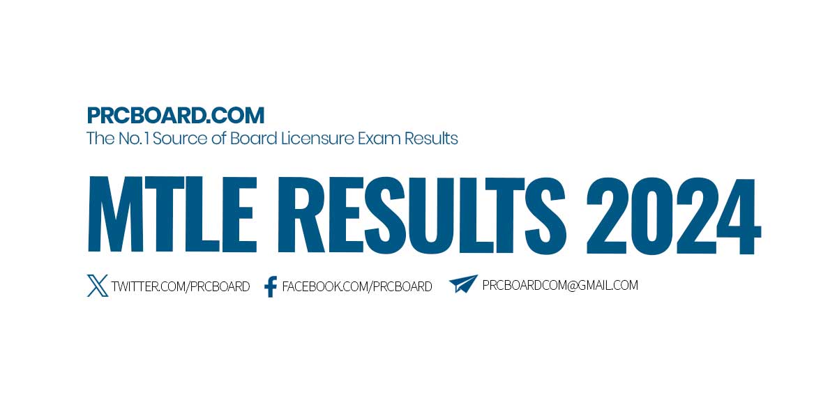 MTLE RESULTS August 2024 MedTech Licensure Exam, List of Passers