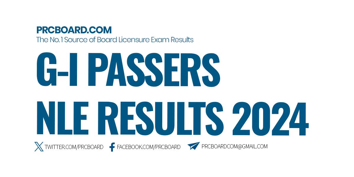GI Passers NLE Results November 2024
