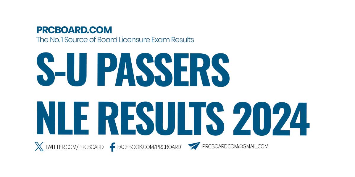 SU Passers NLE Results November 2024