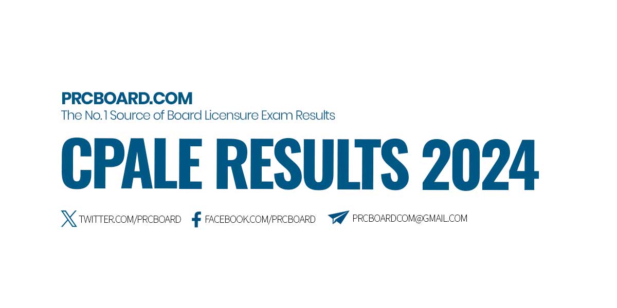 CPALE RESULTS December 2024 Certified Public Accountant Licensure Exam List of Passers