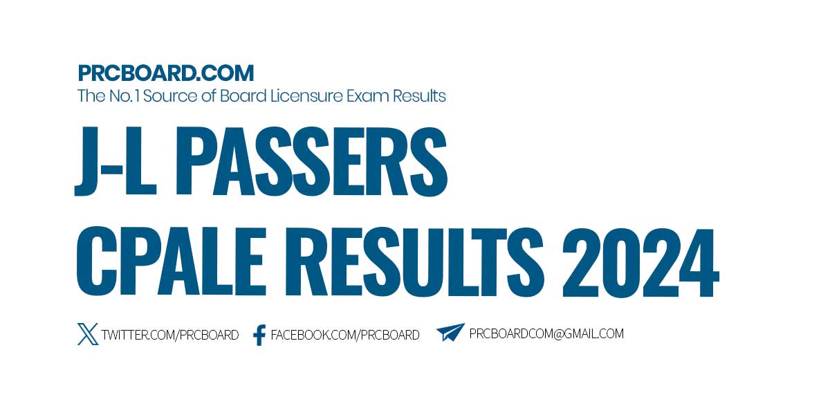 JL Passers CPA Board Exam Results December 2024