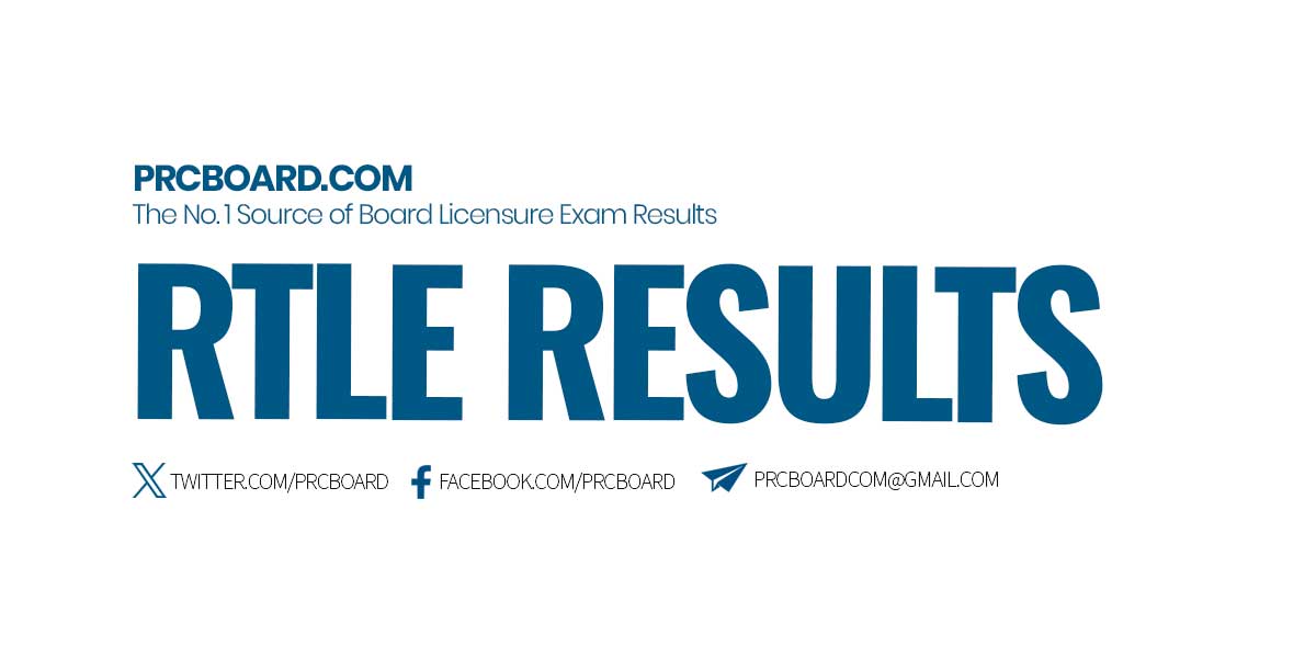 RTLE RESULTS 2024 PRC RadTech Board Exam Passers