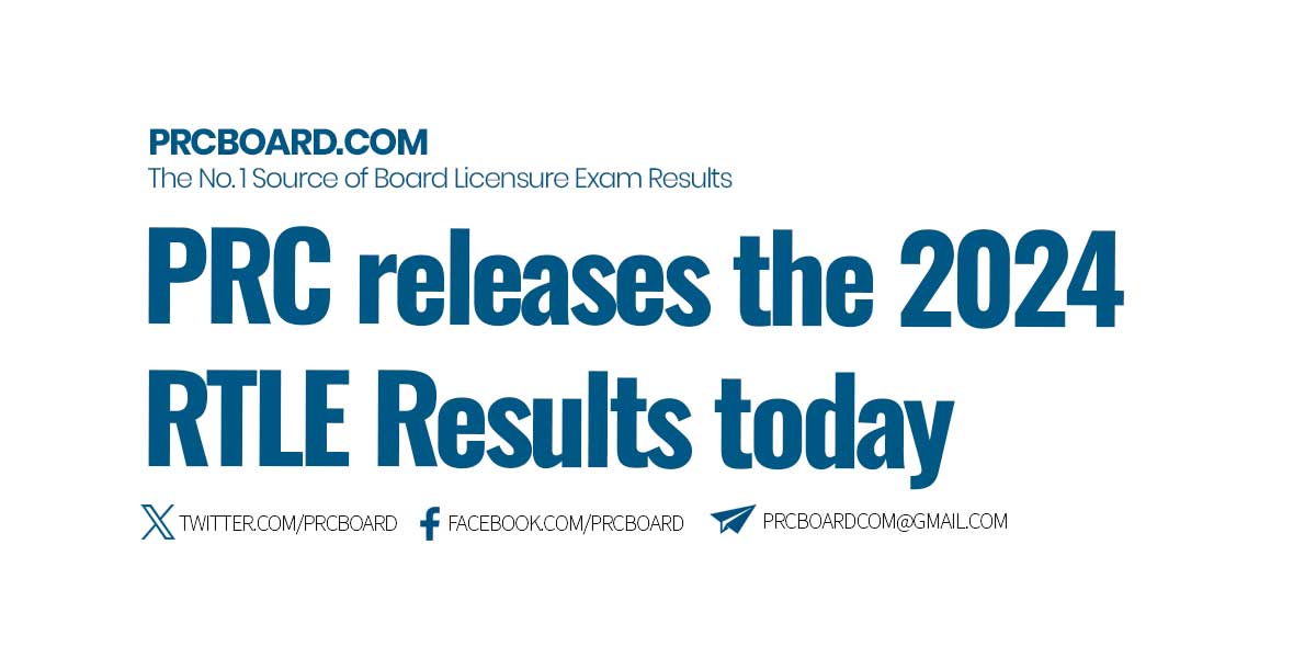 PRC releases the RTLE RadTech December 2024 results today